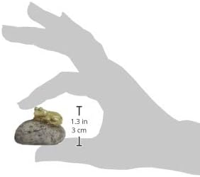 Top Collection Miniature Fairy Garden and Terrarium Statue, Sleeping Cute Frog on Stone
