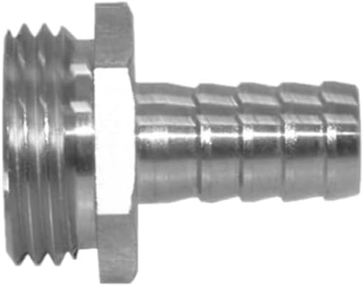 Stainless Steel 3/4" Hose Barb x 3/4" GHT Male Garden Hose Adapter Repair Fitting for Boat Lawn Power Wash Irrigation