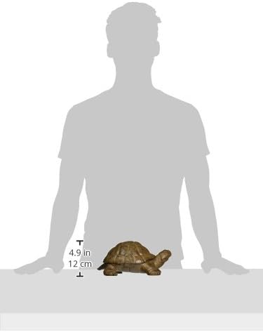 Design Toscano Aesop's Turtle Ornament Garden Tortoise Animal Statue, 10 Inches Wide, Cast Iron, Verdigris Finish