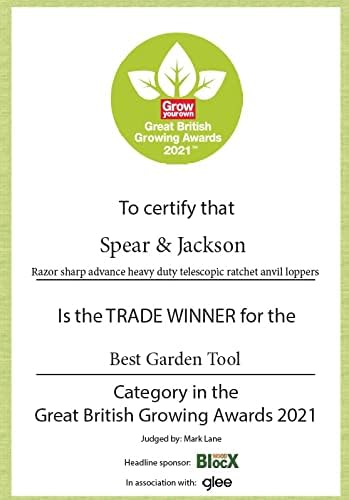 Spear & Jackson 8290RS Razorsharp Heavy Duty Telescopic Ratchet Anvil Loppers, Multicoloured
