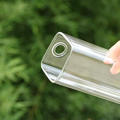 Kingbuy Plant Terrarium Container Propagation Station Square Tube Vase Wall Hanging Glass Planter Indoor Hydroponic Plants Home Office Garden Decor, 4 Pack