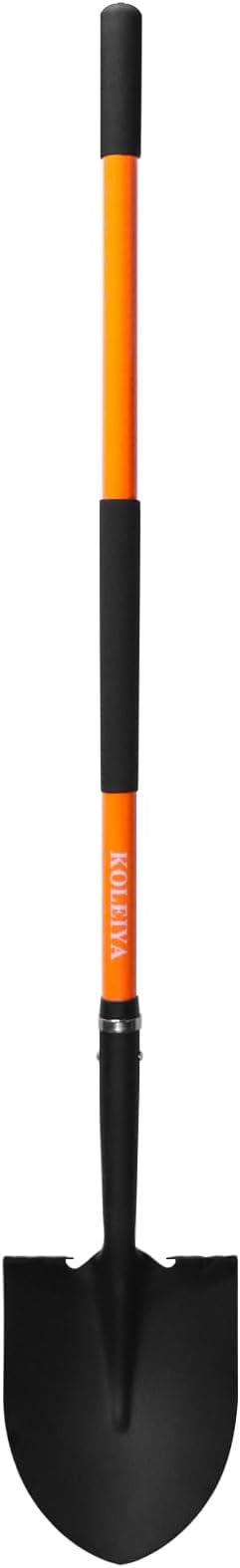Shovel for Digging,Heavy Duty Garden Shovel,Shovels for Gardening Digging,Spade Shovel with Orange Fiberglass Handle,57 inches