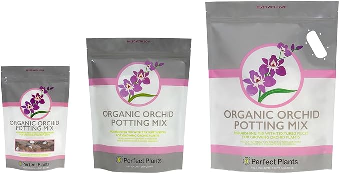 All Natural Orchid Potting Mix by Perfect Plants - 1 Quart Special Blend for Proper Root Development on All Orchid Plant Types