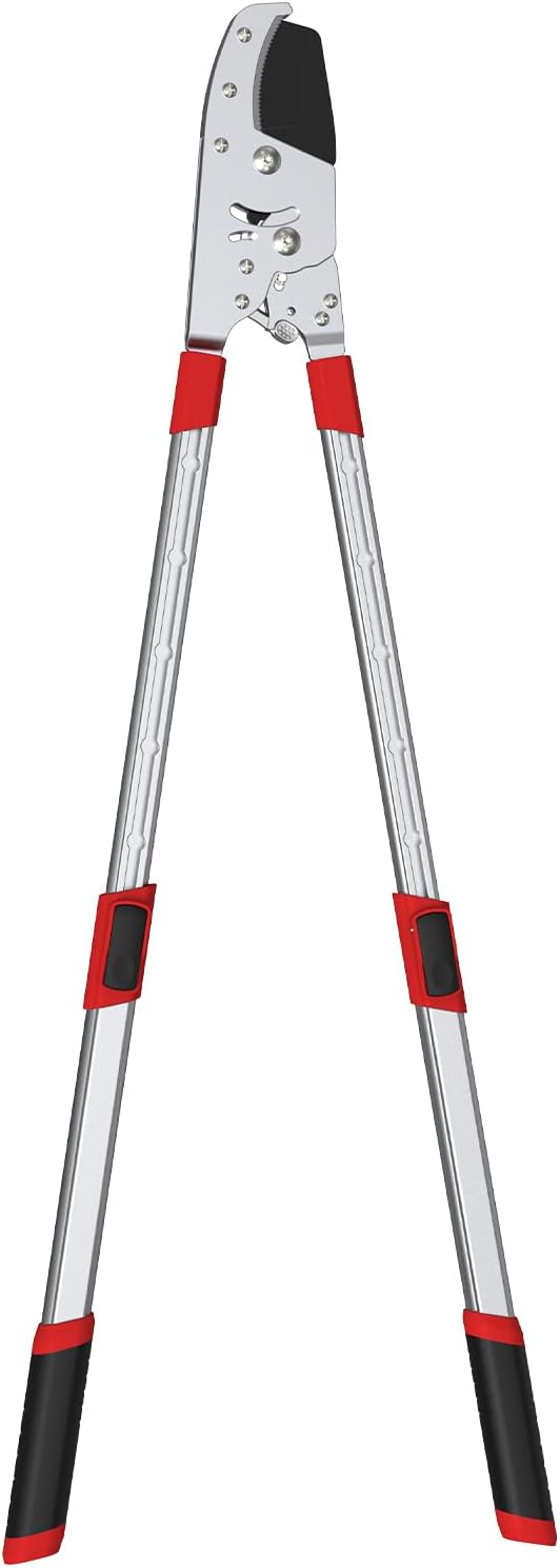 GARTOL Heavy-Duty Extendable Anvil Lopper 28~41" Telescopic Steel Tree Branch Cutter, Long Reach Tree Trimmer, Designed for Dry Wood, Double Ratcheting Mechanism, 6 Position Stops, Cuts Up 2''