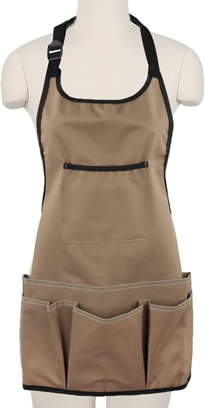 PATILWON Gardening Apron with Large Pockets for Women, 14 Pockets Waterproof Tool Apron, Work Apron Heavy Duty, Size M to XL