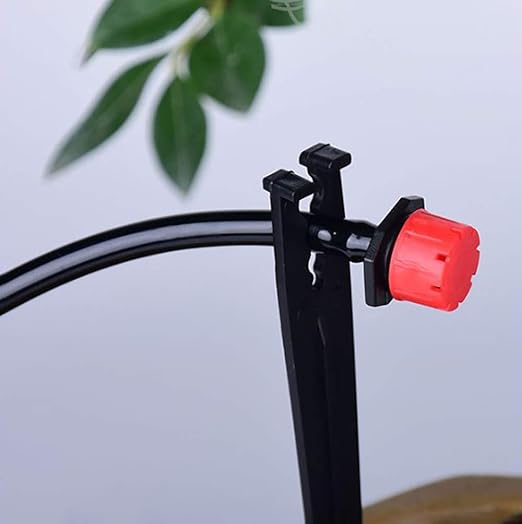 50 Pcs Heavy Duty Irrigation Drip Support Stakes Universal Drip Hose Holder for 1/4 Inch Tubing