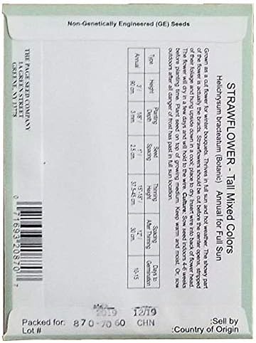 Set of 50 Flower Seed Packets! Flower Seeds in Bulk (50, Strawflower)