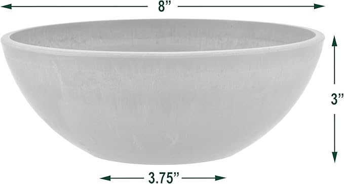 PSW M20TP Garden Bowl, Planter Bowl, Centerpiece Bowl, Fairy Garden Planter 8 Inch (Pack of 2)