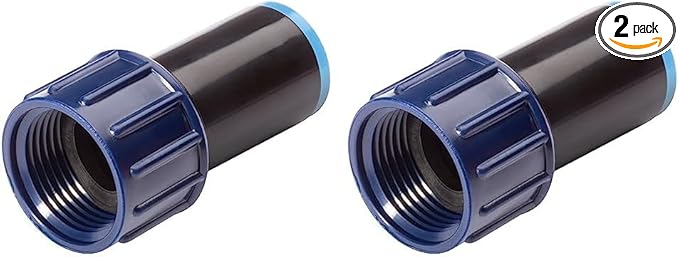 Rain Bird CA075710X Drip Irrigation Easy Fit Faucet/Garden Hose Adapter, 3/4" Female Hose Thread, 710" Diameter (Pack of 2)