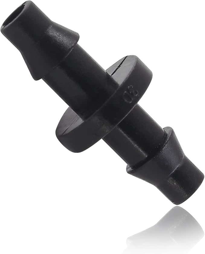 150Pcs 1/4 Inch Drip Irrigation Coupling Fittings Straight Coupling Barbed Connector for 4/7mm Tube Drip Irrigation Watering System