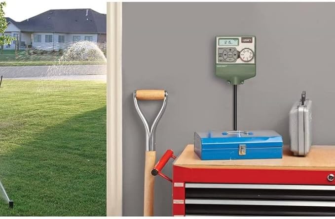 Orbit 57594 Easy Dial 4-Station Indoor Sprinkler Controller, Green