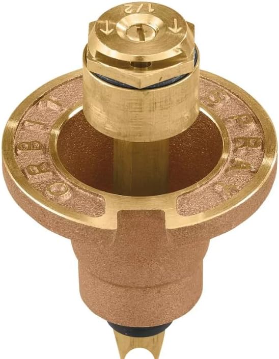 2-Pack Orbit 54071 Brass Pop-Up Flush Head Sprinkler with Half Pattern Spray Nozzle - Brass Pop-Up Sprinklers for Half Pattern Spray