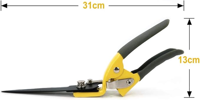 Jardineer Grass Shears Handheld, Razorsharp Hand Grass Clippers, Non-Slip Grass Clippers & Shears, Grass Shears Manual for Lawn, Hand Shears and Clippers for Grass