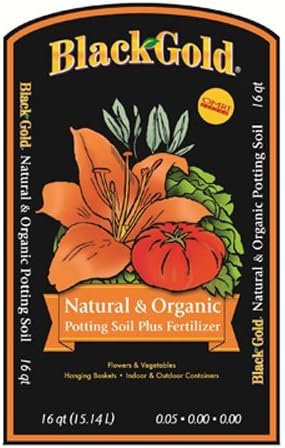 Black Gold 16-Quart All Organic Potting Soil, 3 Pack