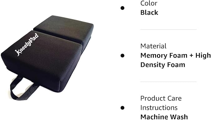 KneelyPad by Kneely | Kneeling Pad for Gardening, Exercise, Cleaning, & Mechanic Work | Extra Thick Memory Foam Knee Cushion for Gardening with Washable Cover | Foldable Gardening Knee Pad with Handle