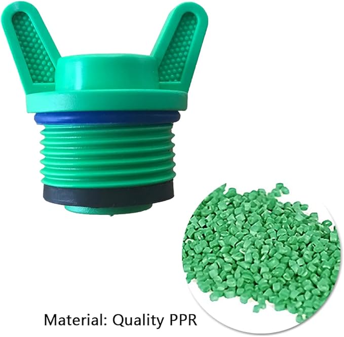 3/4” NPT Plug, Male Thread PPR Pipe Plugs and Caps Garden Irrigation Tubing Stopper Drain Plug Compatible with RV Irrigation Water Supply Lines (OD: 1 Inch)