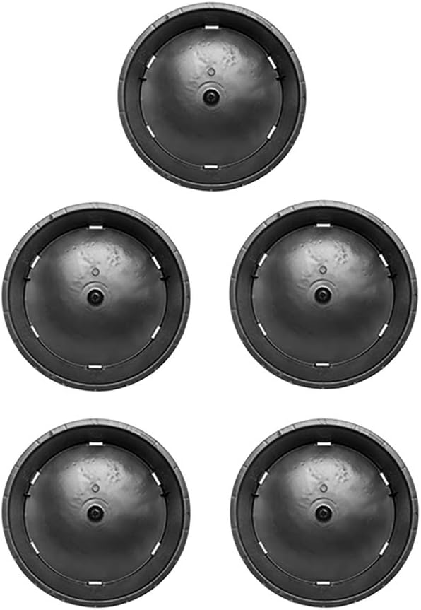 Pro Cal HGPK5PHD Round Circle 5 Gallon Wide Rim Durable Injection Molded Plastic Garden Plant Nursery Pot for Indoor or Outdoor (Set of 5)