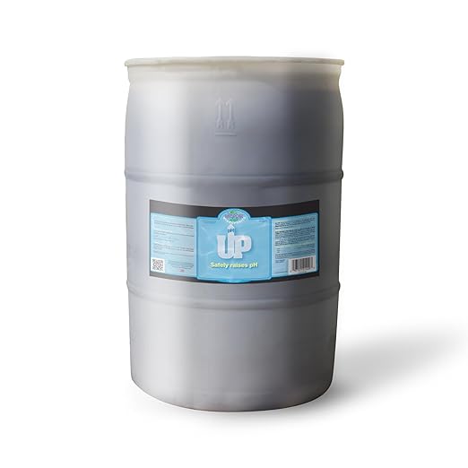 Microbe Life Hydroponics pH Up pH Control Liquid Premium Buffering for pH Stability, Increases pH Levels, Use with Any Feeding Systems Including Hydroponics or Soil, 55 Gallons