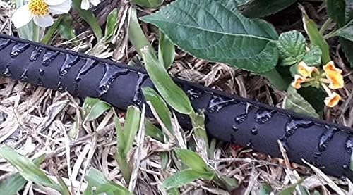 LINEX Flat Soaker Hose 1/2" x 75 ft for Garden Beds Drip Hoses Irrigation Sprinkler Heavy Duty Save Water 80%