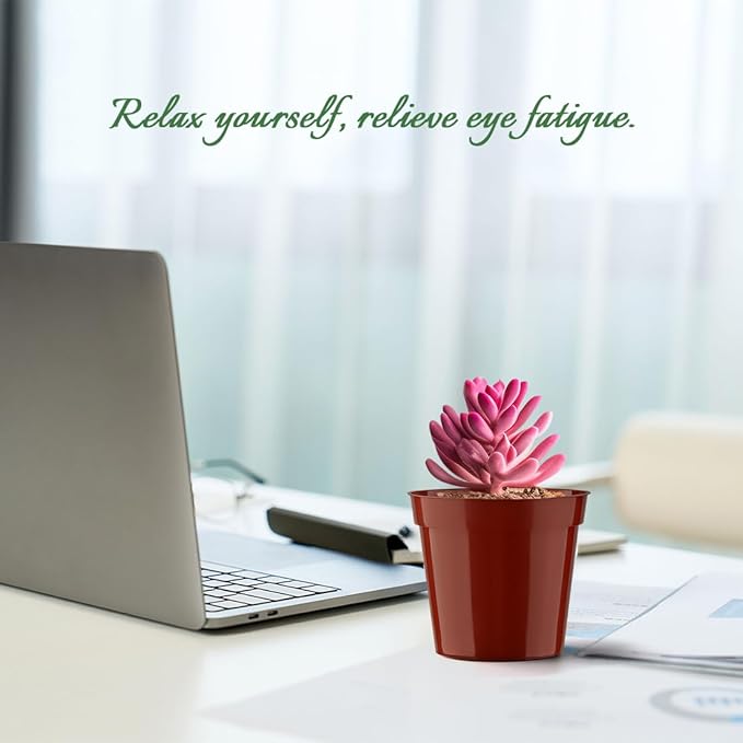 50 Pcs Plastic Plant Nursery Pots, 3.3 Inch Seedling Pots with Drainage Holes, Seed Starting Pots, Small Plant Pot for Planting Flowers Indoor Outdoor, Red