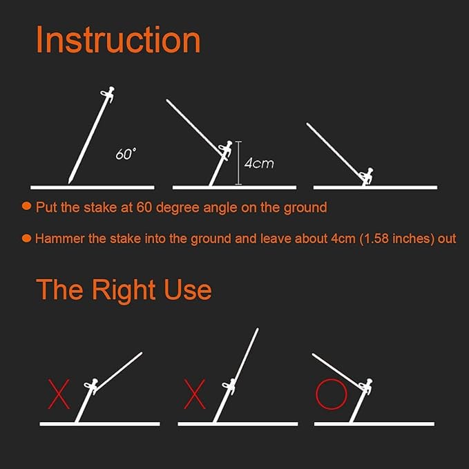 10-Pack Plastic Tent Stakes – 9-Inch Heavy Duty Canopy Anchoring Pegs for Camping, Gardening, Landscaping, Backpacking – Lightweight, Rust-Proof, Reusable Camping Stake