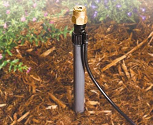 One Stop Outdoor Drip Irrigation Riser Adapter Drip and Sprinkler Watering, 1/2" Female Pipe Thread x 1/2" Male Pipe Thread x 1/4" Barbed End (10)