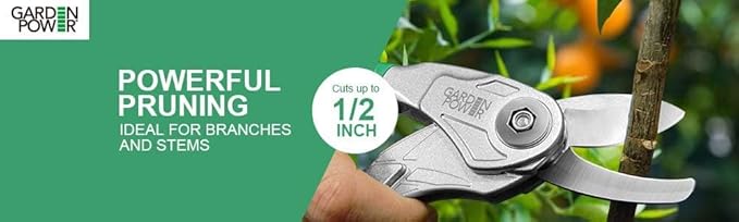 Bypass Pruning Shears 2 in 1 Multi-Cutter, Unique Lock Allows Switching Between Pruner and Shear Snipping. 1/2 Inch Cutting Capacity. Garden Clippers, Pruners for Gardening Heavy Duty