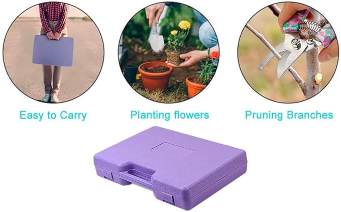 Gardening Tools Set, Unique Gardening Gifts for Women, Gardening Hand Tools with Purple Carrying Case, Gardening Kit for Home Gardening Flowers Potted Trim Loosing Planting Tools (5purple)