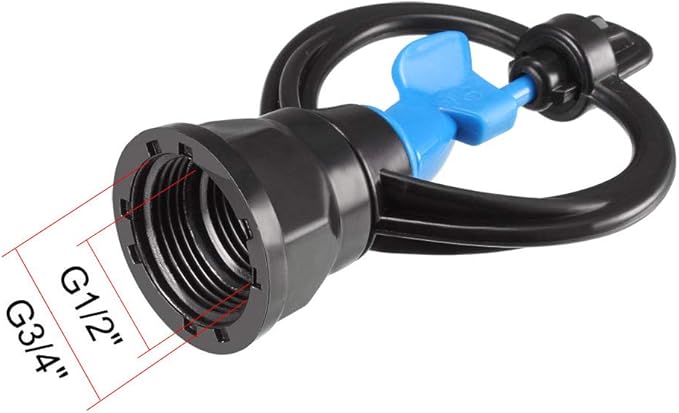 uxcell Butterfly Rotating Sprinkler, Plastic Atomizing Micro Nozzle for Garden Irrigation, 5 Pcs (Blue)