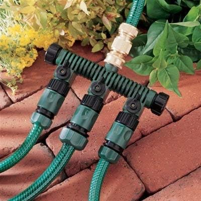 Orbit 20 Pack 5 Port Hose Faucet Watering Manifold with Three Shut Off Valves