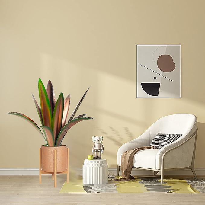 Enlarge thickened Wind Resistant Metal Agave Garden Art Metal Plant Country Garden Sculpture Statue Outdoor decoration Agave Metal Plant Courtyard Garden Lawn Ornament Gift (2, 12 Leaves Green)