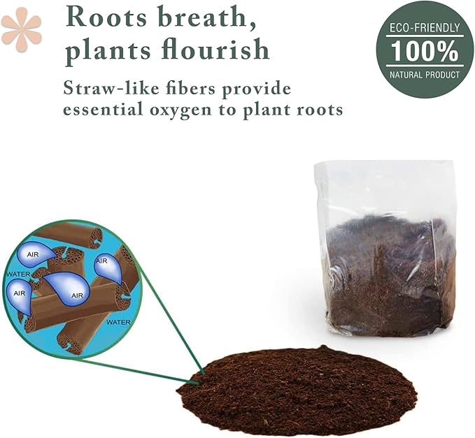Window Garden Expanding Organic Fiber Soil 12qt and Hydrating Bag, Potting Soil for Planting Indoors or Outdoors, Plant Soil for Any Seed Starting Kit, Microgreens or Succulent, Easy-to-Store Soil