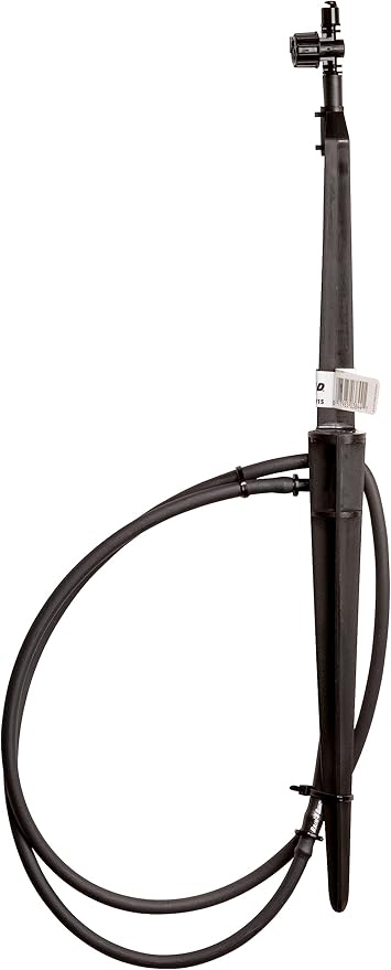 Rain Bird MSSTKTH1S Drip Irrigation Micro-Spray on Adjustable Height Staked Riser with 1/4" Tubing and Barbed Coupler, 180° Half Circle Pattern, 0-10.5’ Spray Distance,Black (Pack of 2)
