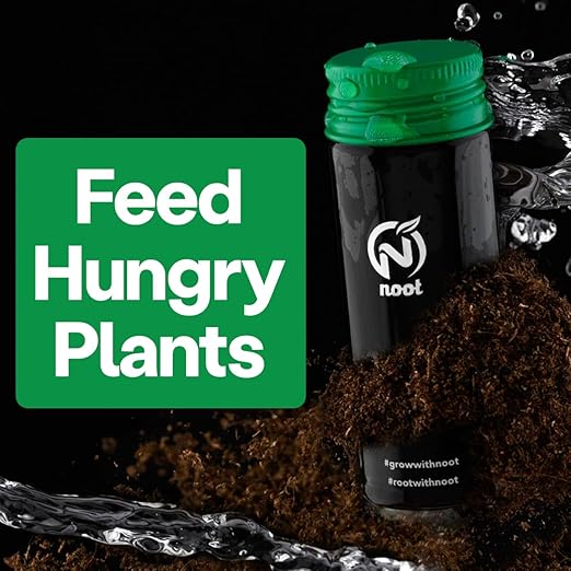 Noot Bio-Organic Plant Food Liquid Fertilizer - Makes 7 Gallons - Root Boosting Mycorrhizae - Fast Growth for Monstera, Aroid, Succulent, Orchid, Calathea, Philodendron - Use Every Watering (2 Vials)