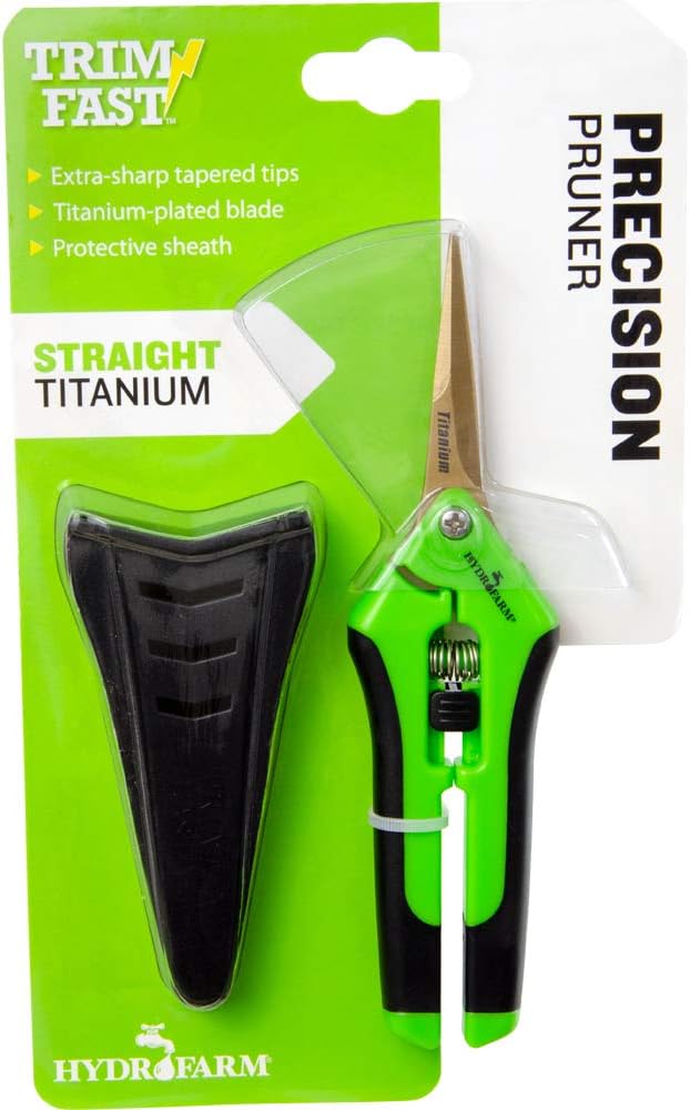 Hydrofarm HGPP400T Titanium Precision Pruners, Green