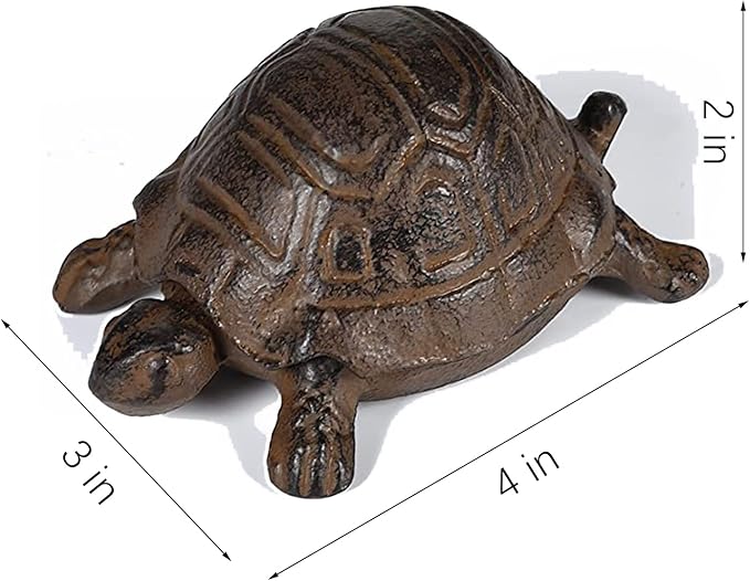 Key Hider Outdoor Turtle Cast Iron Hidden Spare Key Holder Outside Garden Indoor Decoration