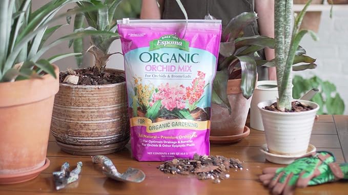 Potting Mix, Natural & Organic Premium Soil for Orchids & Bromeliads, 4 qt, Pack of 2Q