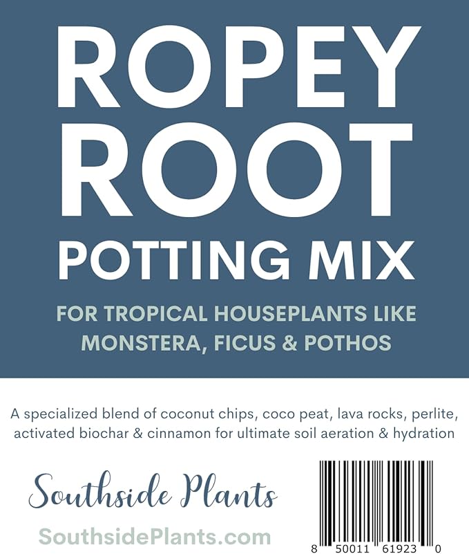 Ropey Root - Potting Mix for Indoor and Outdoor Tropical Plants, Chunky Soil Blend for Tropical Houseplants - 1 Gallon