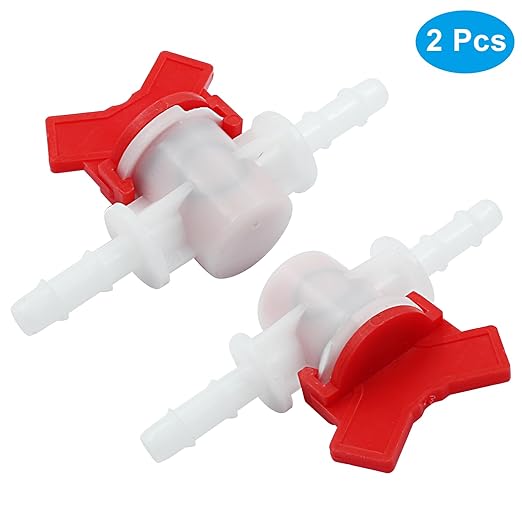 Murtenze 2Pcs 5/16 inch Hose Barbed Ball Valve Drip Irrigation Ball Valve Shut Off Switch for Drip Irrigation and Aquariums