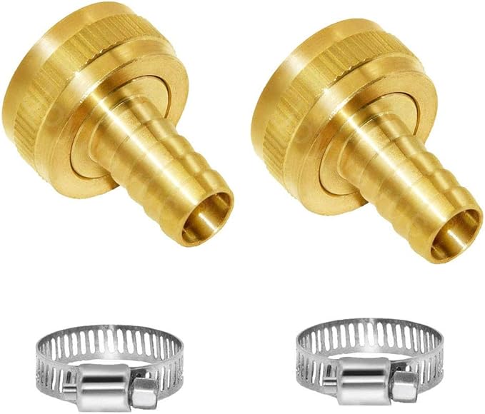 YOUHO Garden Hose Adapter 1/2" Drip Irrigation Tubing to Faucet - Reusable Connector Fittings for Most Rain Bird, Orbit, Dig, Toro 1/2 Tubing x 3/4" GHT Garden Hose Repair kit (3 Set) s