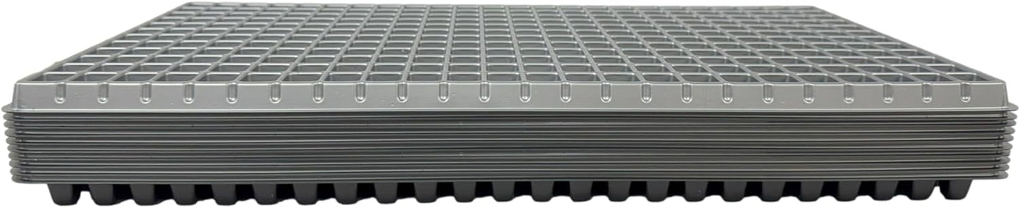 288 Cell Seedling Plastic Nursery Trays, 10 Pack, Thick Durable Germination Plug Trays, 2880 Cells Reusable Plant Propagation