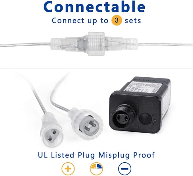 LYHOPE 12ft x 5ft 360 LED Christmas Net Lights, 8 Modes Low Voltage Mesh Christmas Decoration Lights for Xmas Trees, Bushes, Wall, Wedding, Garden, Outdoor, Indoor Decor (Multi-Color)