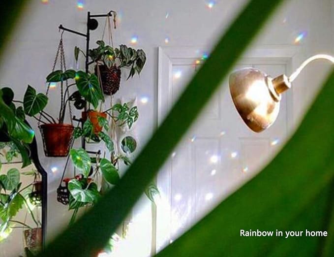 MerryNine 40mm Mixed Colorful Crystal Ball Prism with Drilled Hole Sun Shine Catcher Rainbow Pendants Maker, Hanging Crystals Prisms for Windows, for Feng Shui, for Gift(PrismBall-40mm Colorful)