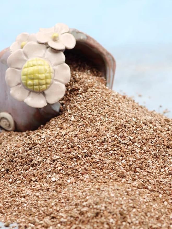 2QT Organic Vermiculite, Horticultural Vermiculite for Plants, Soil for Potted Plants, Vermiculite Coarse Hydroponic for Succulent Orchid Gardening Reptiles