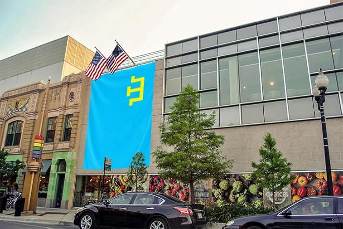 Crimea Tatar Extra Large Flag 10x15FT Giant Crimean Tatars Polyester Banner With 5 Grommets Fade Resistant Vivid Color For Patriotic Festival Events Party Decoration(Crimean Tatars, 10x15FT)