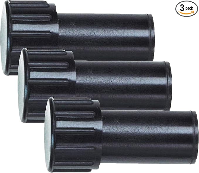 Raindrip 304G00UB 5/8-Inch Hose End Plug with 3/4-Inch Cap, Loose, Black (Pack of 3)