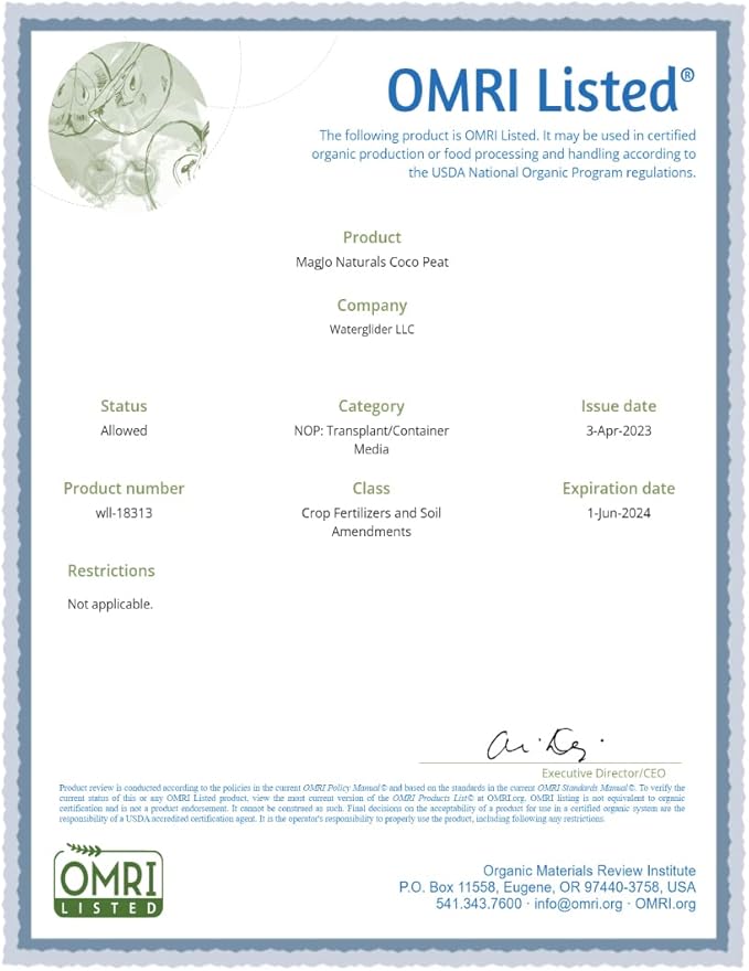 MagJo Naturals 100% Pure Coco Coir 4 Pack (44 Pounds Total) Coco Peat, Listed for Organic Gardening, Coconut Coir - Low EC and pH Balance - High Expansion Coco Fiber for Herbs, Flowers, Planting