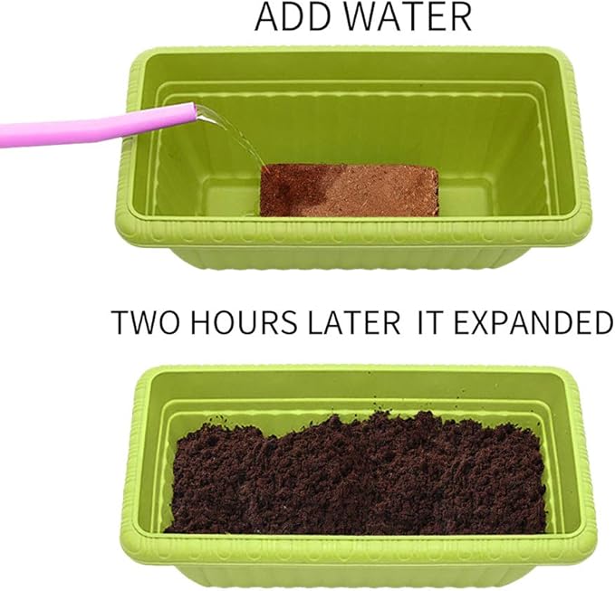 Coconut Coir Brick, 8 Pack 11.5 Pound Coconut Fiber Block, Organic Nutrition Soil for Plants and Flowers, Great Seed Bed (8)