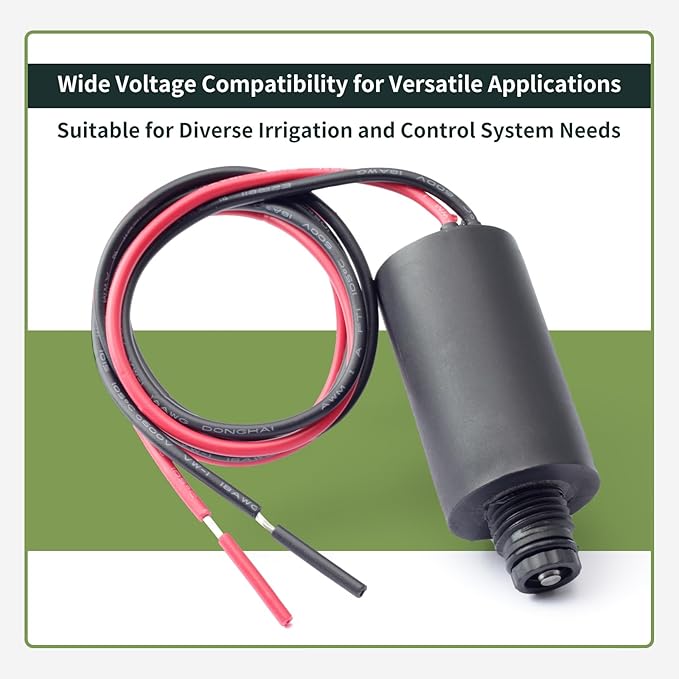 New upgraded 458200 DC Latching Solenoid Valve Compatible with Hunter Irrigation Systems for 9V DC Battery-Powered NODE NODE-BT XC Hybrid Controllers
