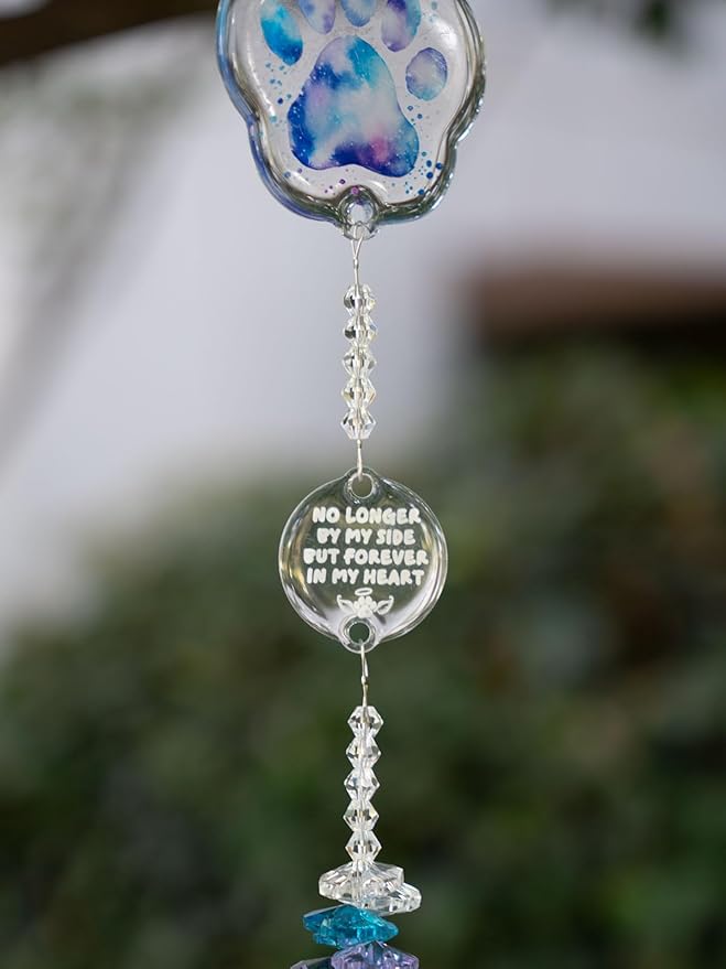 Pet Memorial Suncatcher, Dog Memorial Gifts for Loss of Dog, Dog Passing Away Gifts, Pet Memorial Gifts for Dogs, Cat Memorial Gifts for Loss of Cat, Dog Remembrance Gift